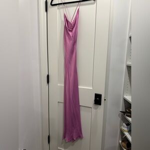 Zara open back silk pink dress. Gorgeous color for summer and only worn once!
